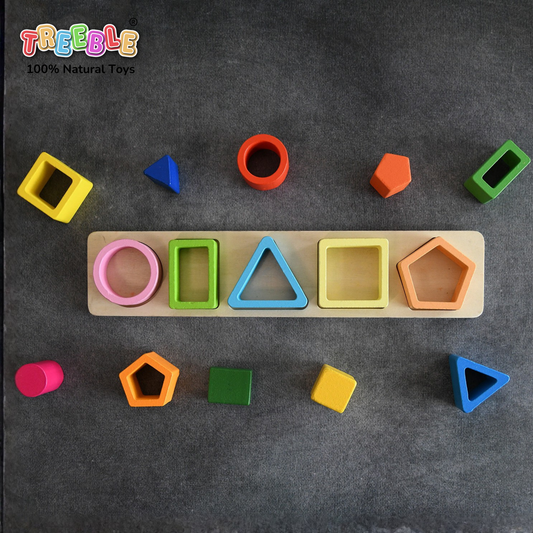 Wooden 3D Geometric Shape Puzzle