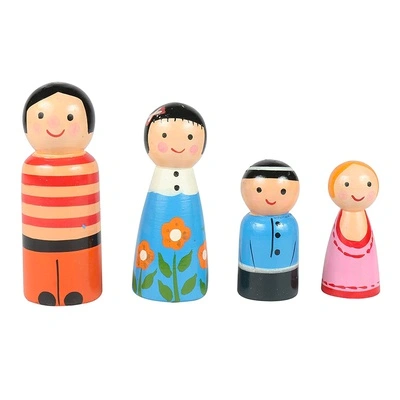 Wooden Peg Doll Family Set 1