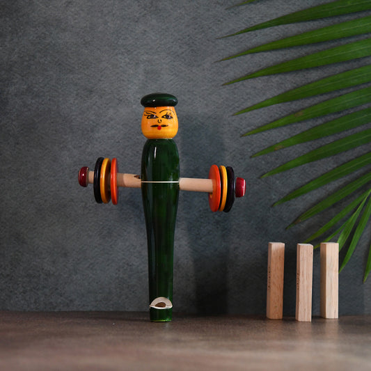 Wooden Rattle - Whistle and Rings