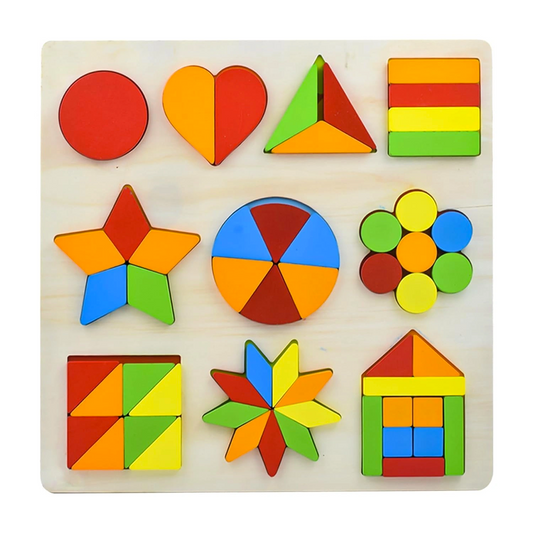 Wooden Shape Puzzle – Multi Shapes & Colors