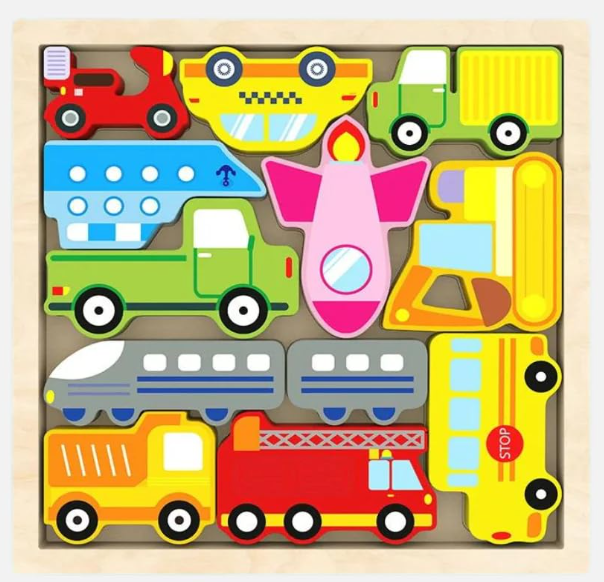 Tray 3D Shape Puzzle - Multi Shapes & Colors