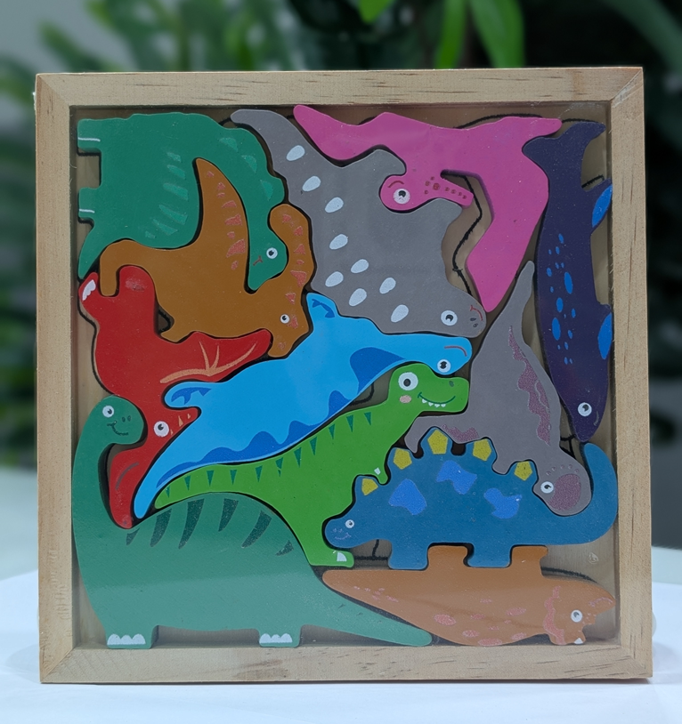 Tray 3D Shape Puzzle - Multi Shapes & Colors