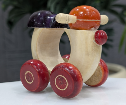 Lacquer Pull Along Toys - Scooter