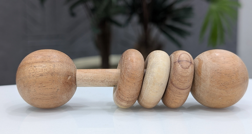 Neemwood Dumbbell Rattle