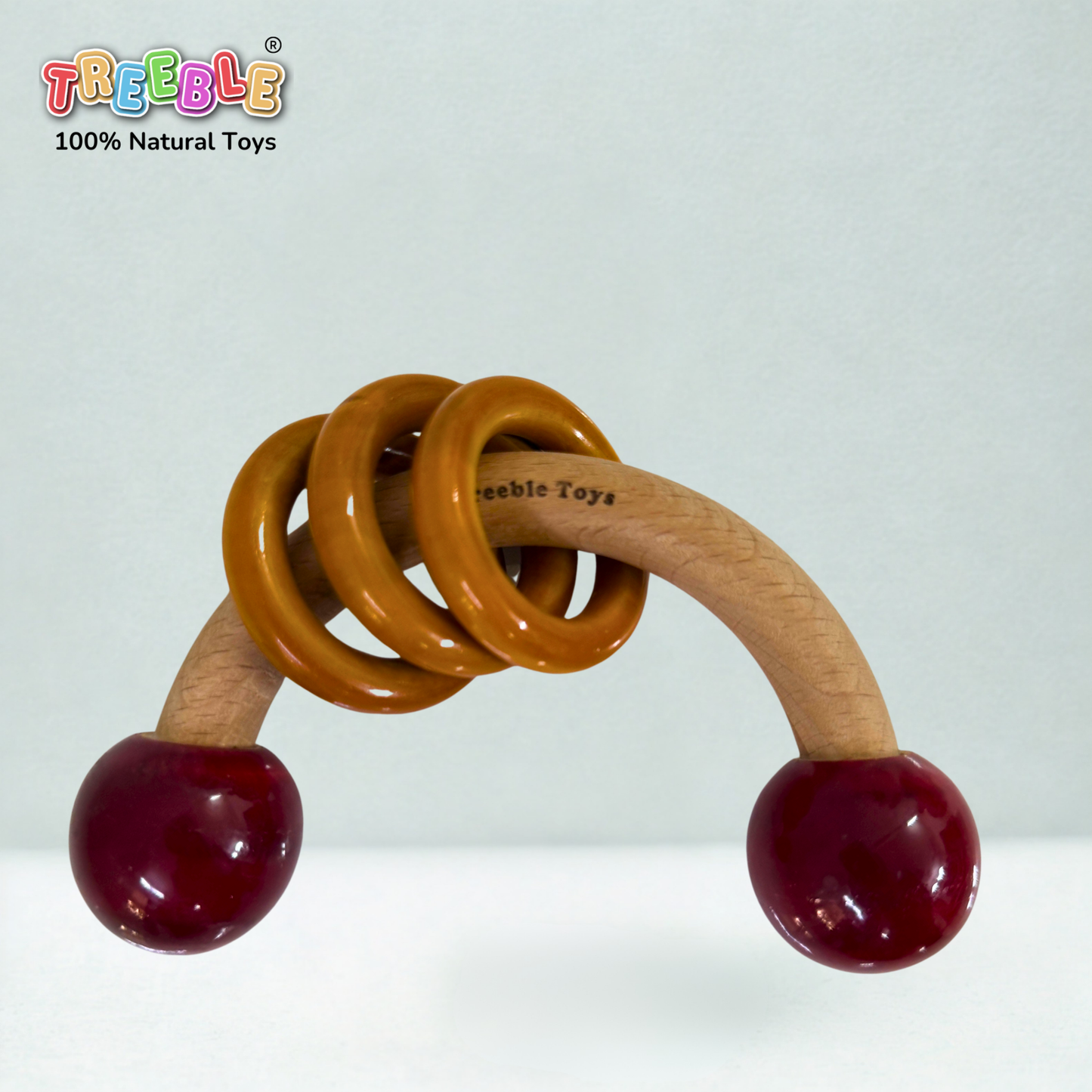 Curvy Rattle with 3 Rings