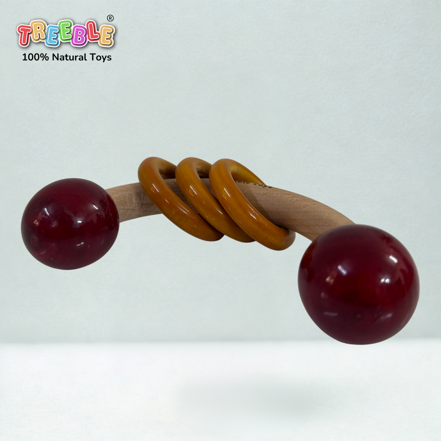 Curvy Rattle with 3 Rings