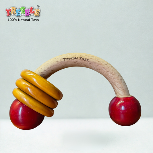 Curvy Rattle with 3 Rings