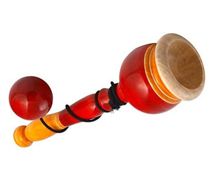 Wooden Cup and Ball Game