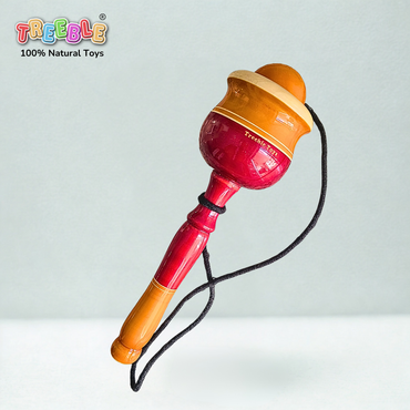 Wooden Cup and Ball Skill Game