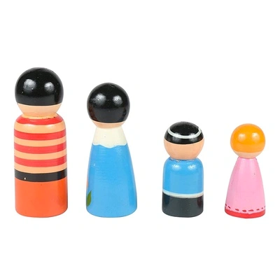 Wooden Peg Doll Family Set 1