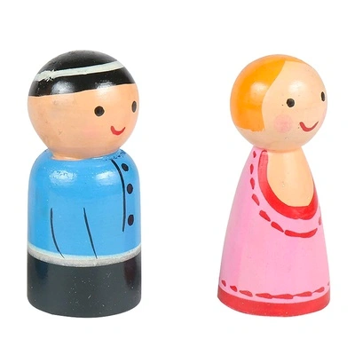 Wooden Peg Doll Family Set 1