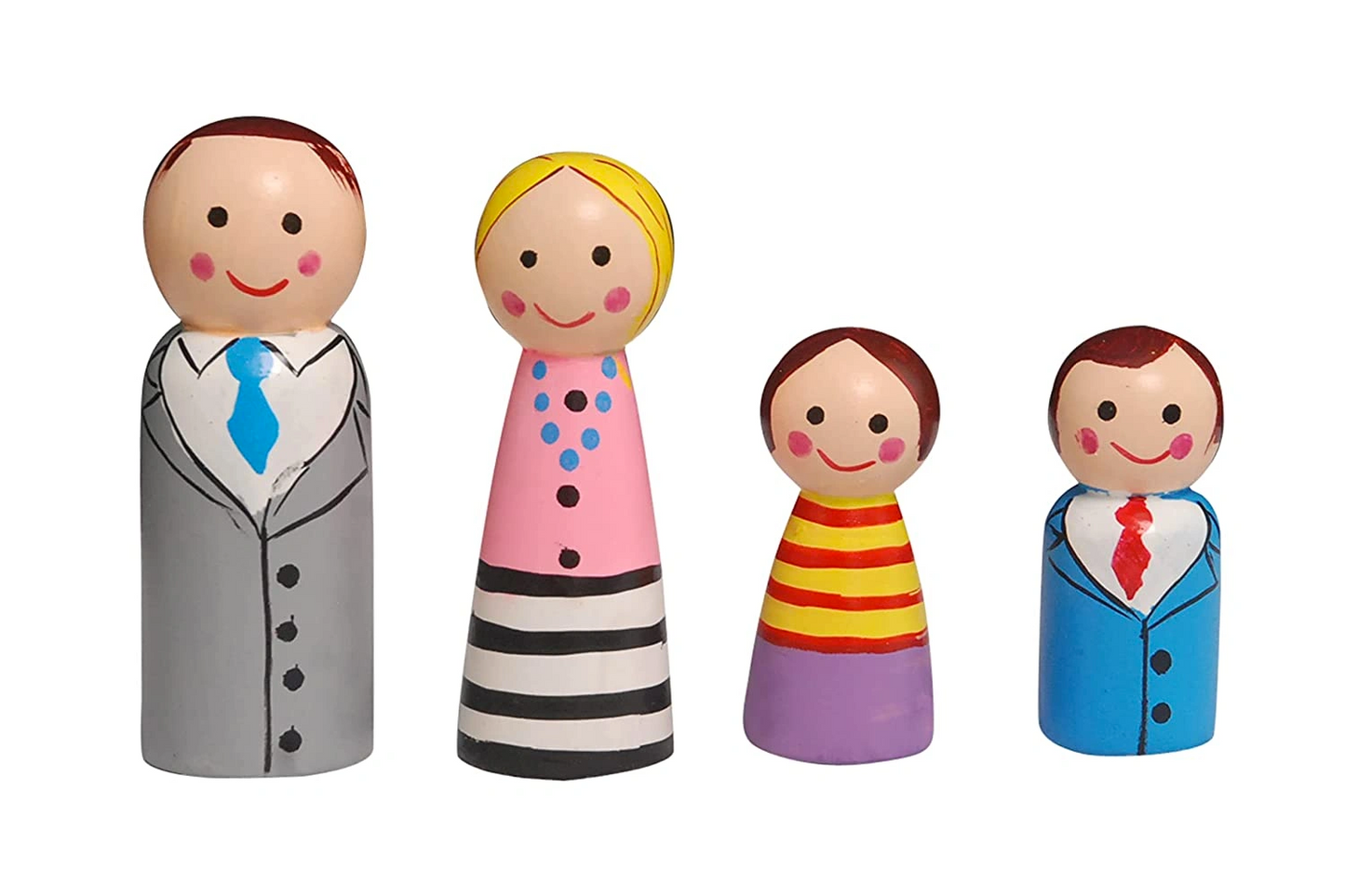 Wooden Peg Doll Family Set 2