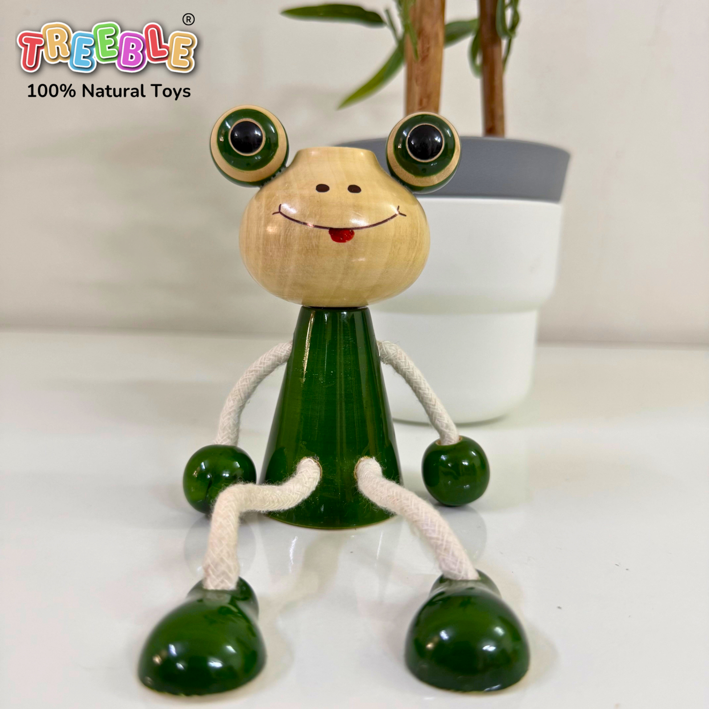Wooden Rope Dolls - Froggy