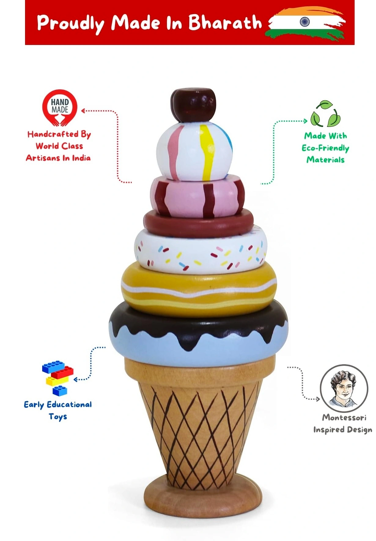 Ice Cream Stacker Toy