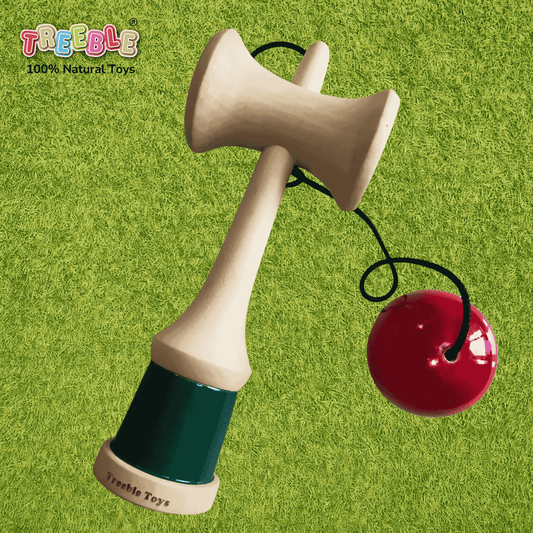 Treeble Wooden Japanese Kendama Ball Toss Skill Game
