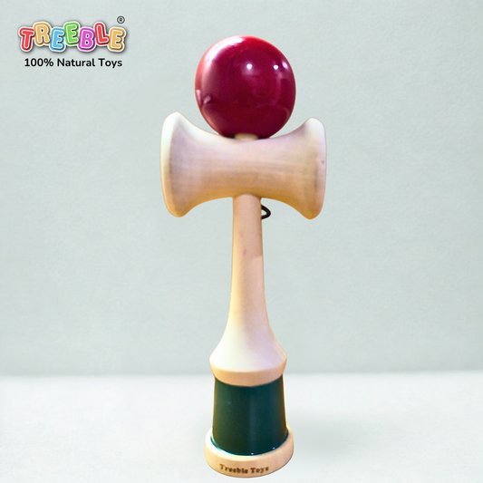 Japanese Kendama Ball Toss Skill Game
