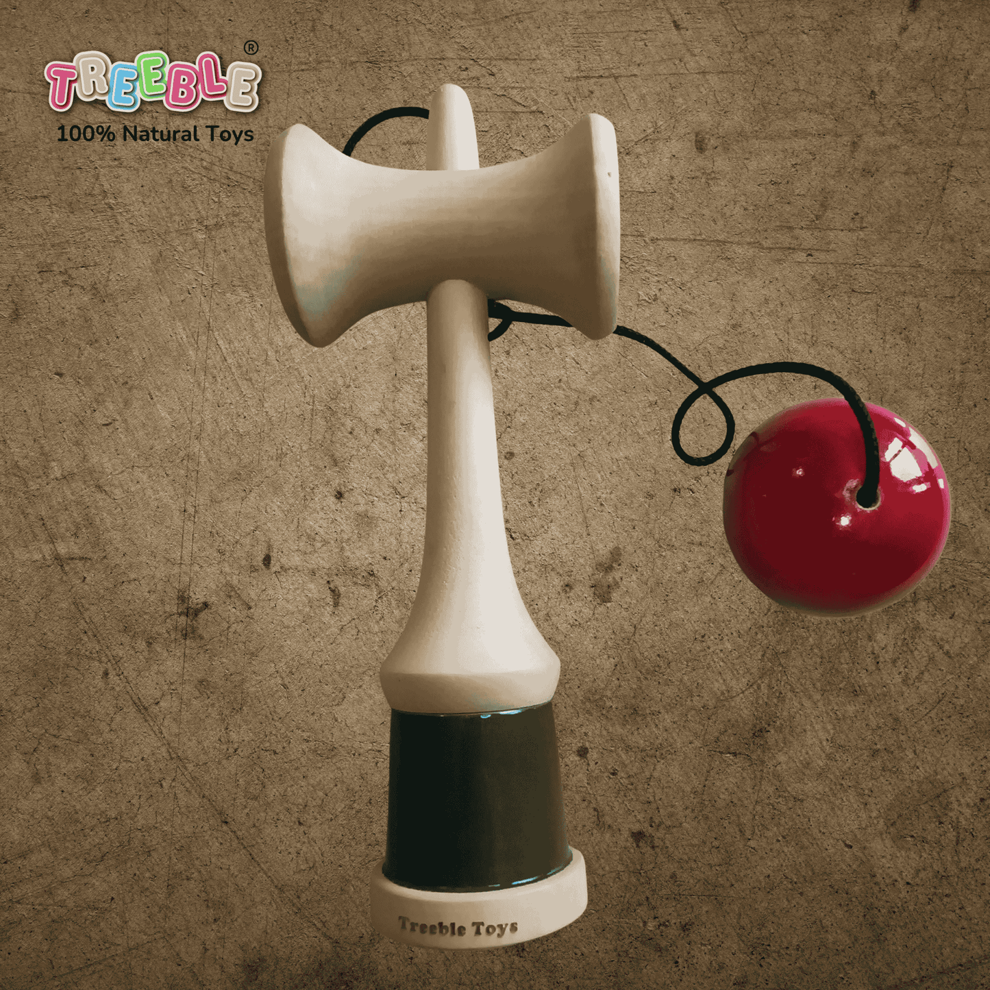 Treeble Wooden Japanese Kendama Ball Toss Skill Game