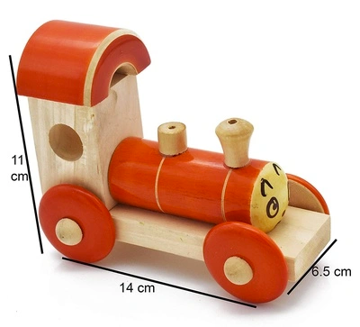 Lacquer Pull Along Toys - Engine
