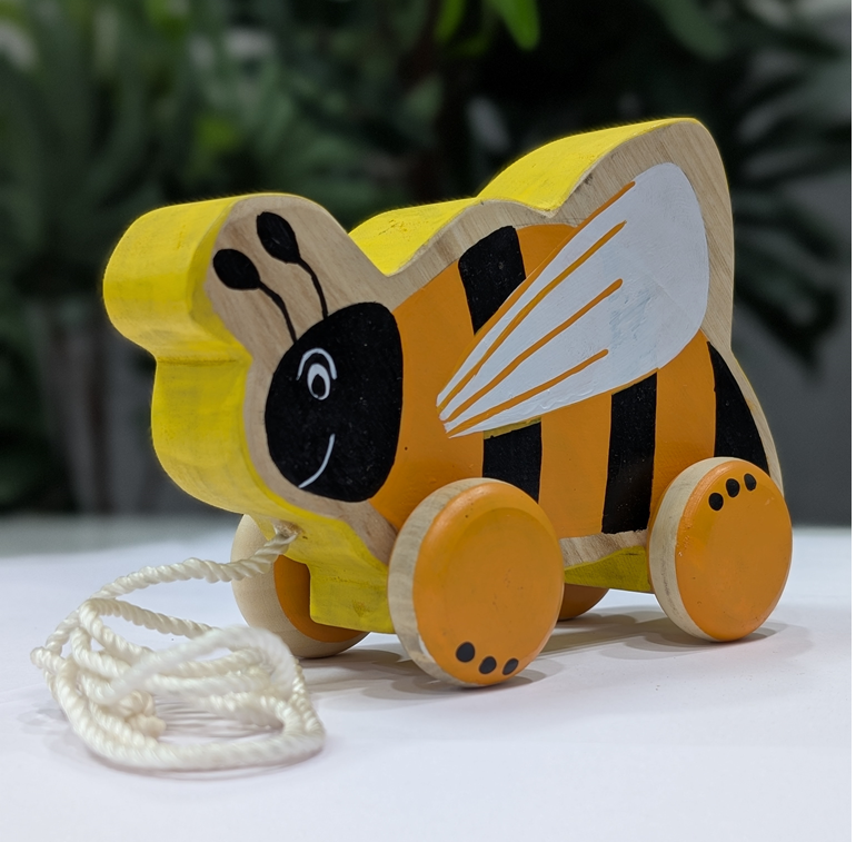 Wooden Pull Along Toy - Honeybee