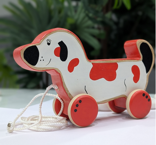 Wooden Pull Along Toy - Doggy