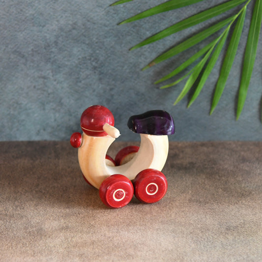 Lacquer Pull Along Toys - Scooter