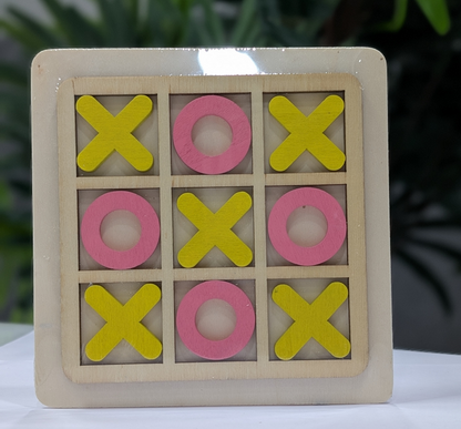 Wooden Tic Tac Toe Game