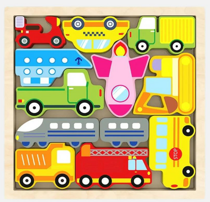 Tray 3D Shape Puzzle - Multi Shapes & Colors