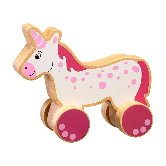 Wooden Pull Along Toy - Unicorn