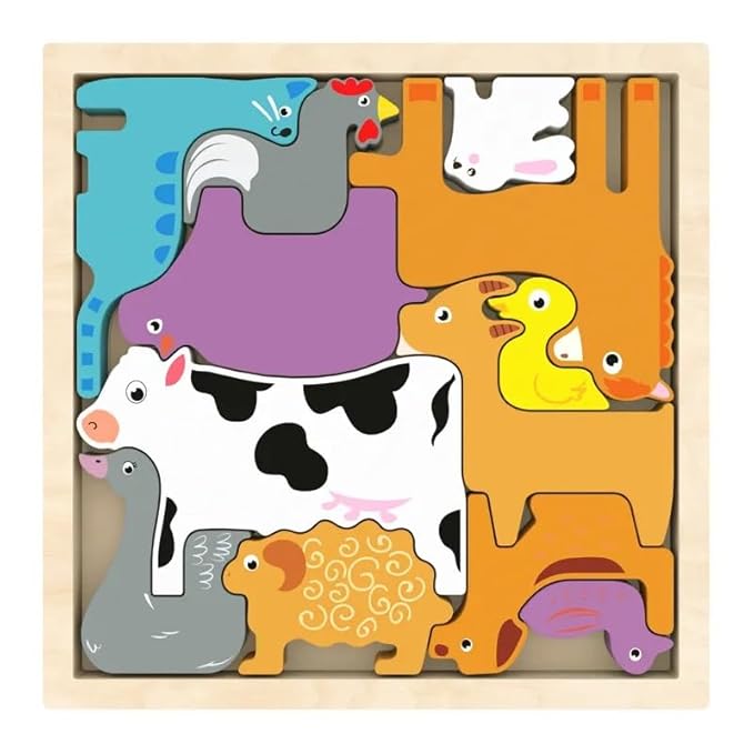 Tray 3D Shape Puzzle - Multi Shapes & Colors