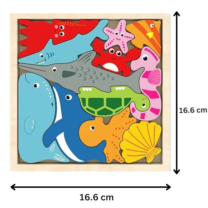 Tray 3D Shape Puzzle - Multi Shapes & Colors