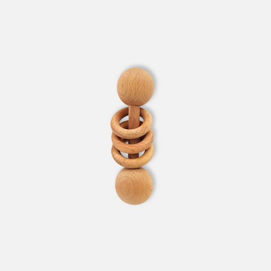 Neem Wood Rattle- Dumbbell Shape